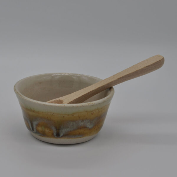 Sandy Salt Pot - with a wooden spoon - Image 3