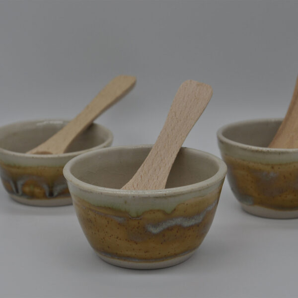 Sandy Salt Pot - with a wooden spoon - Image 2